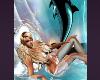 Sea Queen Oceans Pearls Shells Dolphins Halloween Costume Blonde