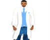 white and blue tux