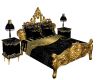 Black gold poseless bed