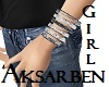 AG Silver Blk Bracelet L