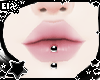 . black labret piercing