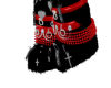Y2K Black & Red Fur