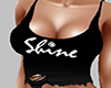 Shine Black RipTank Top