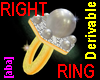 [aba] Right pearls Ring