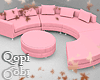 Pink Curved Couch
