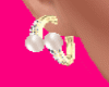 Bifold Pearl Gold Earrin