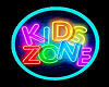 Round Kids Zone Sign