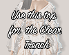 I│Clear Trench Top