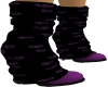 Purple e on Black Boot