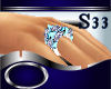 S33 Aqua Diamond Ring