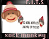 sock monkey wall decal