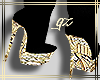 |gz| 1Ok gold heel pumps