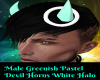 M Greenish Pastel Horns