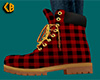 Red Work Boots Plaid (F)