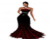 J36 Red & Blk Gown