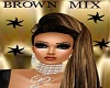 BROWN MIX UPDO