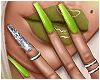 Girl Green Nails
