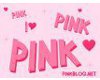 The word pink sticker