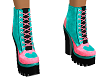 cute ankle boots pastel