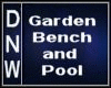 Garden Bench and pools