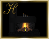 H | Modern Fireplace Blk