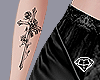 Arm Rose Cross Tattoo