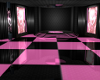 pink checker room