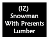 Snowman wPresents Lumber