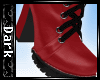 Leather Boots Red