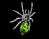 Emerald Spider Earrings