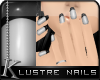 K| Lustre Nails: White