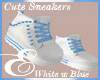 CUTE WHITE SNEAKERS BLUE