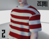 ぜ Stripe Shirt Red