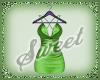 Lime Silk Satin Dress