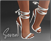 !7 Silver Tie Up Sandals