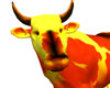 Orange yellow cow