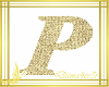 letra p dorada derivable