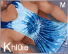 K Tie dye blue muscle