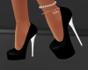 High heels black/silver