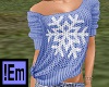 !Em Blue Snow Sweater