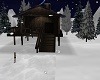 snowy cabin room