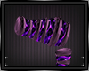 purple armwarmers