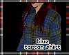 blue tartan shirt