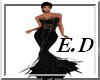 E.D FEATHER DRESS BLACK