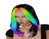 rainbow bangs black hair