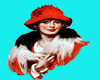 Vintage Lady in Red Hat