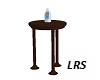 Table with water bottle