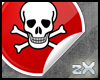 [zX] Skull Sticker - Red