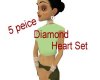 EG 5pc Diamond Heart Set