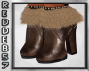 Brown Fur Brown Gem Boot